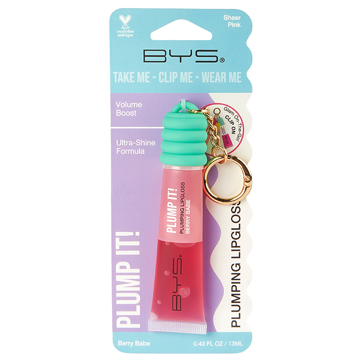 BYS Plumping Lipgloss Wearable Keychain Berry Babe